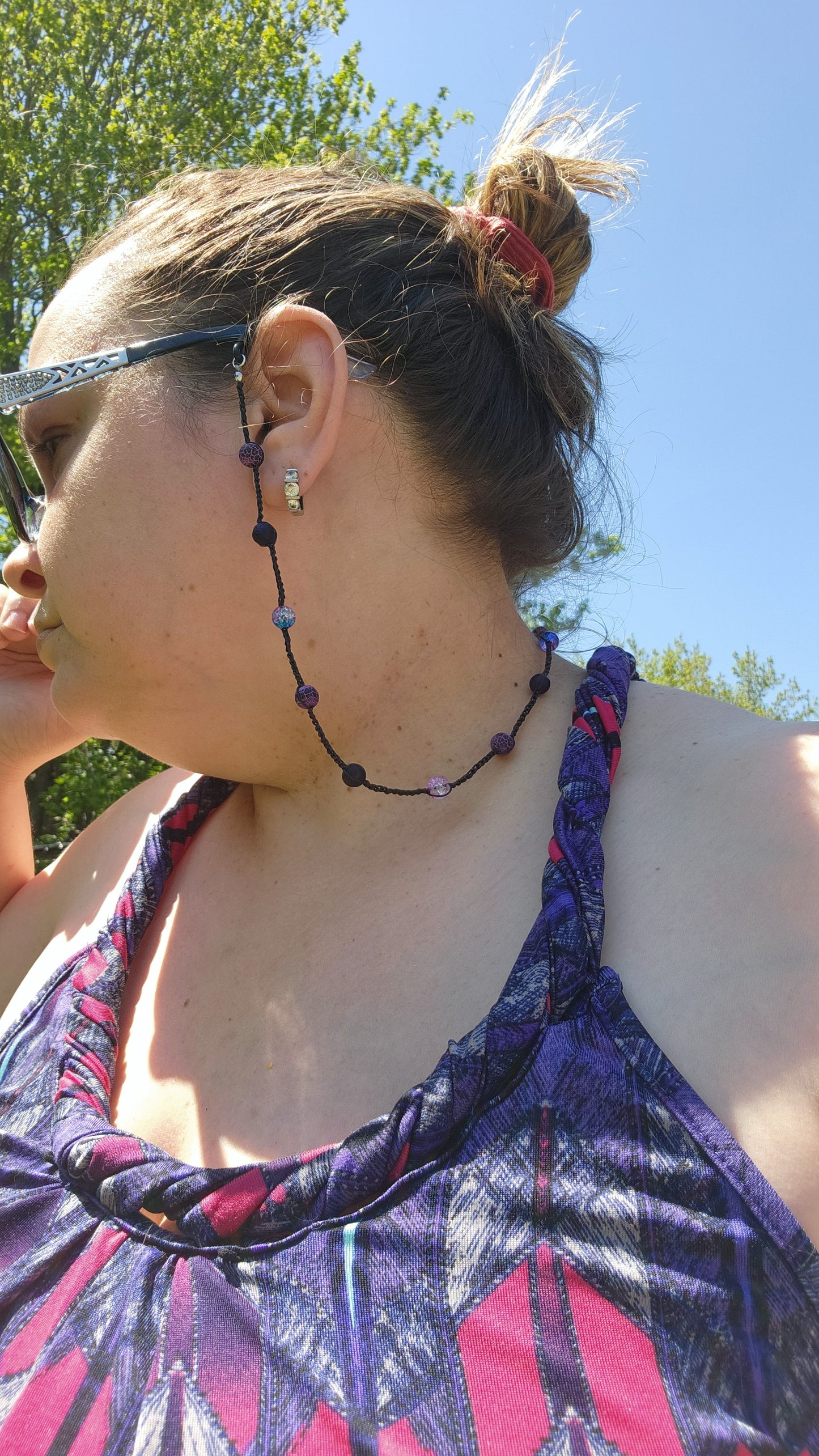 Elegant Beaded Glasses Chain – Handmade Eyewear Necklace - Simplicity & such
