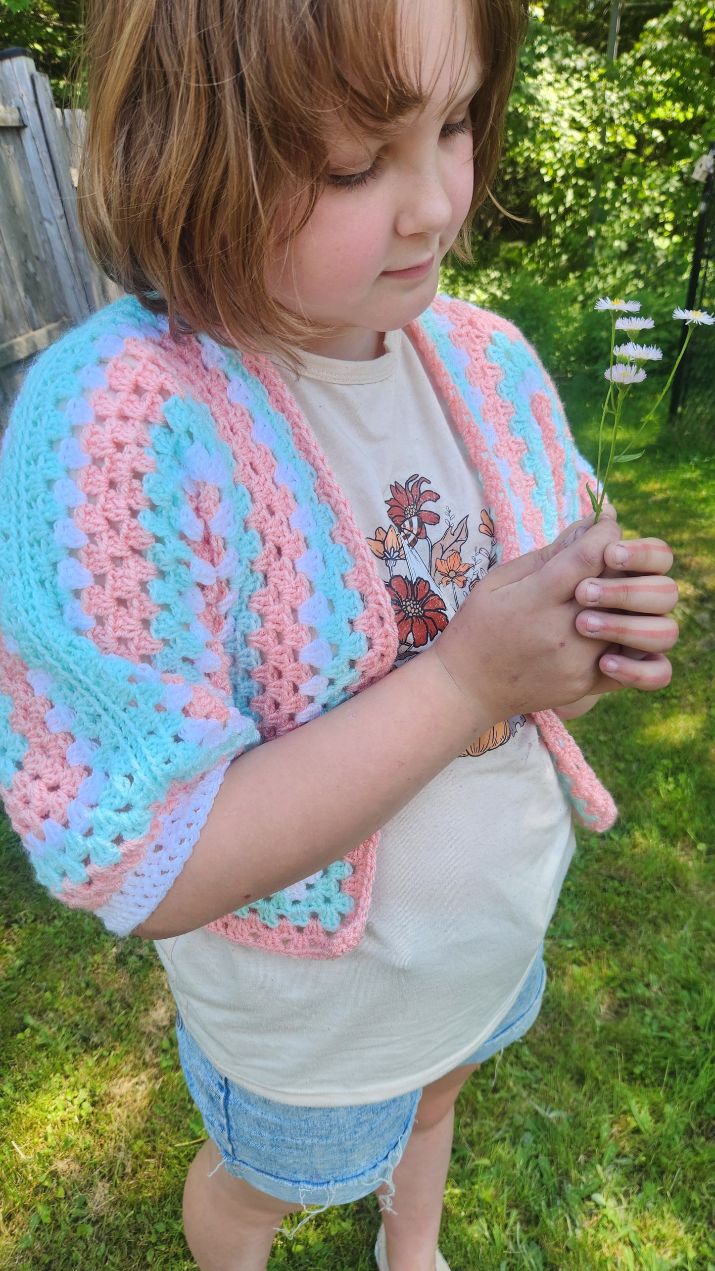 Handmade Crochet Doll and Me Matching Sweater Set – Child & 18” Doll Outfit - Simplicity & such