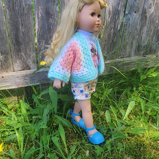 Handmade Crochet Doll and Me Matching Sweater Set – Child & 18” Doll Outfit - Simplicity & such