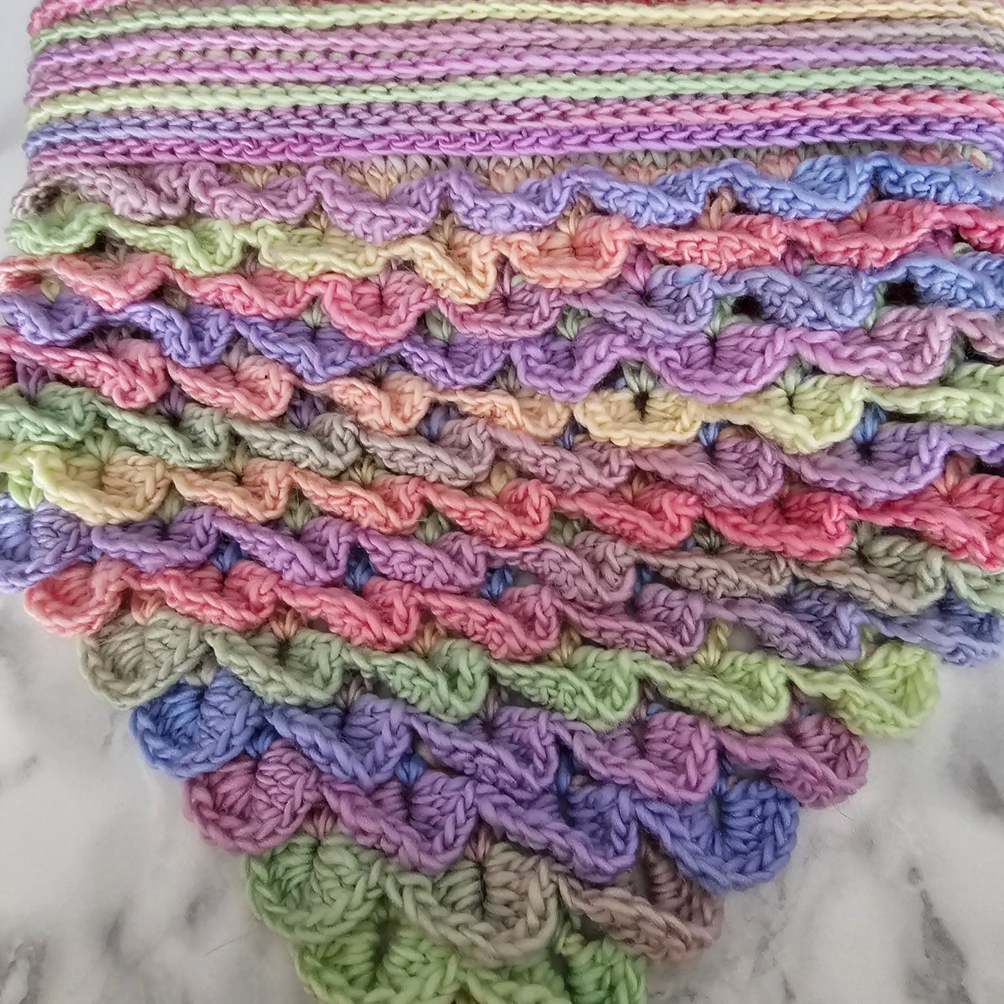 Mermaid Scale Puffy Scarf front view