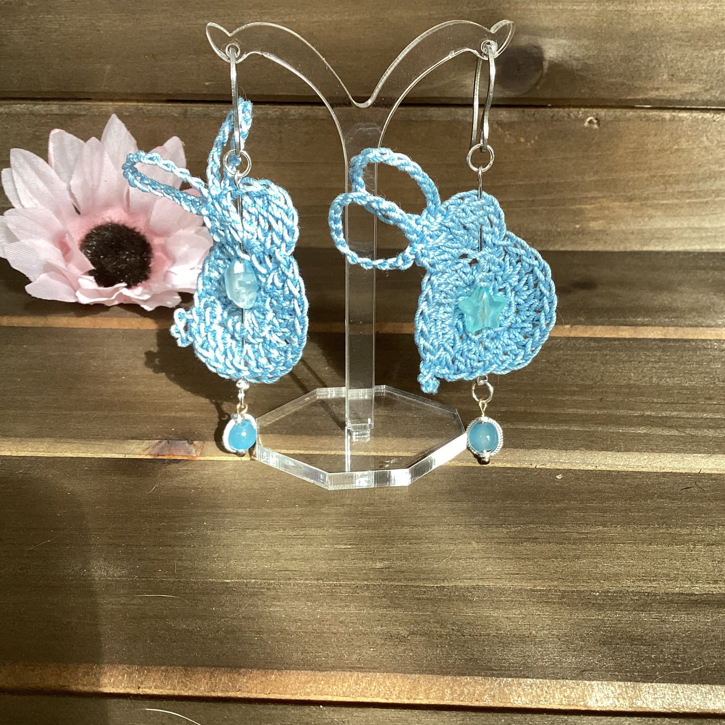 blue bunny with star beads