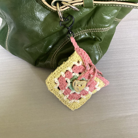 Ear pod case pink yellow and green