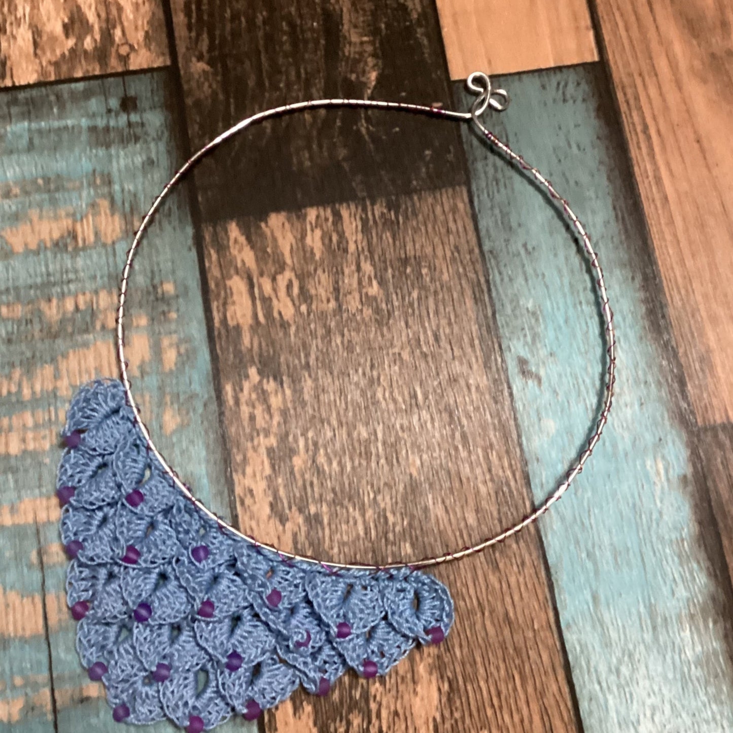 mermaid necklace blue