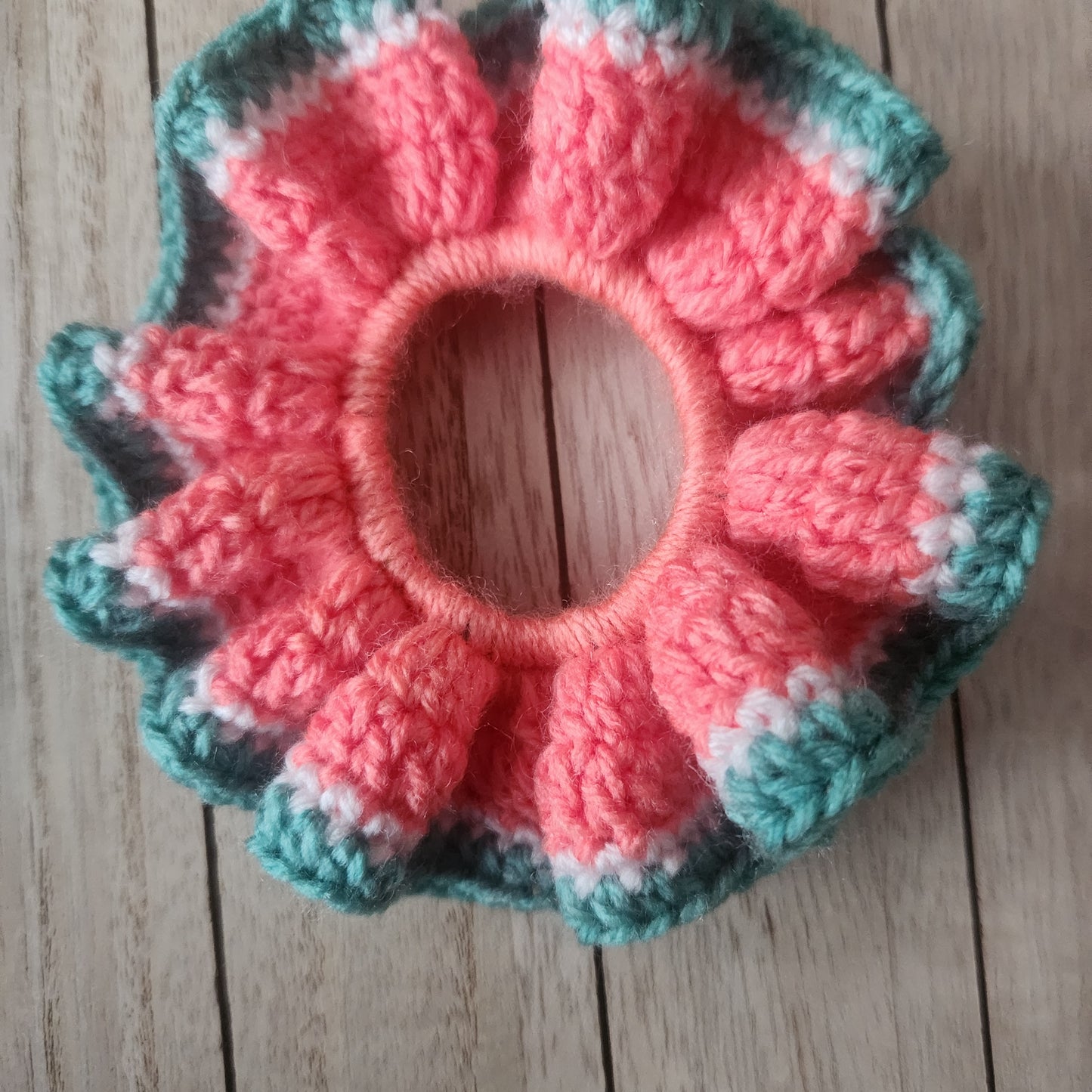 Handmade Crochet Fruit Scrunchies - Cute & Colorful Hair Ties - Simplicity & such