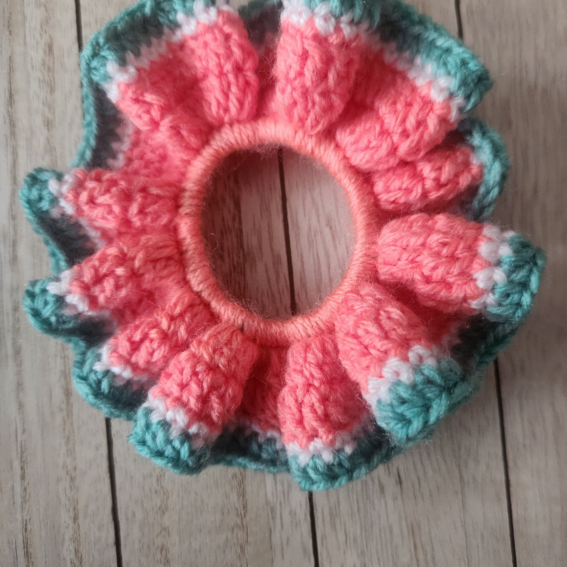 Handmade Crochet Fruit Scrunchies - Cute & Colorful Hair Ties - Simplicity & such