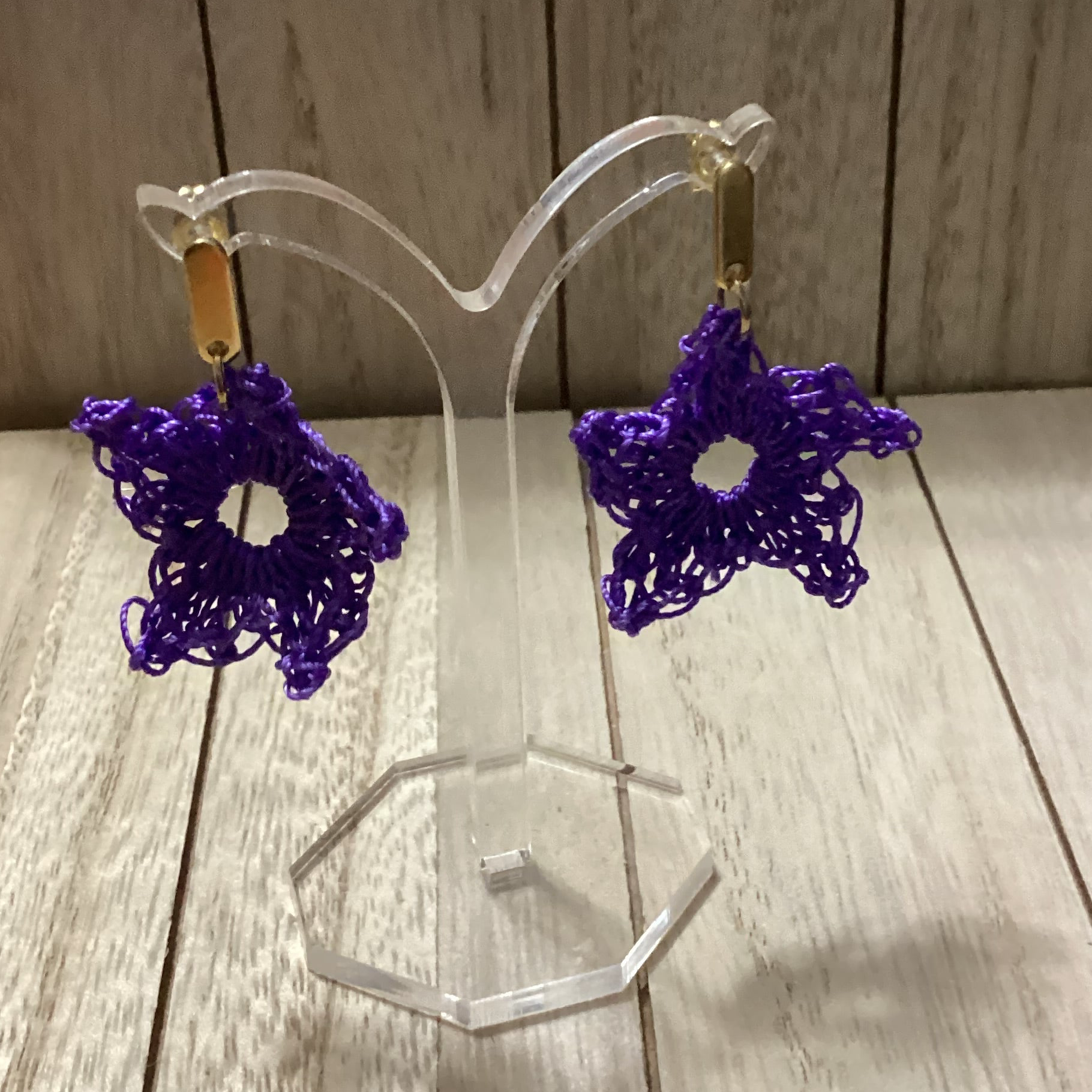 Handmade Crochet Star Earrings – Lightweight & Adorable - Simplicity & such