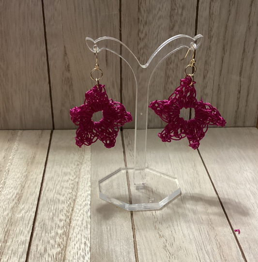 Handmade Crochet Star Earrings – Lightweight & Adorable - Simplicity & such