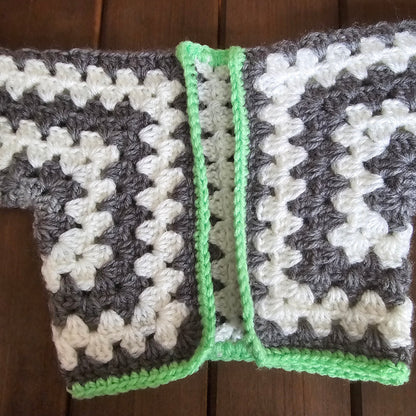 Doll sweater Halloween, white grey and green