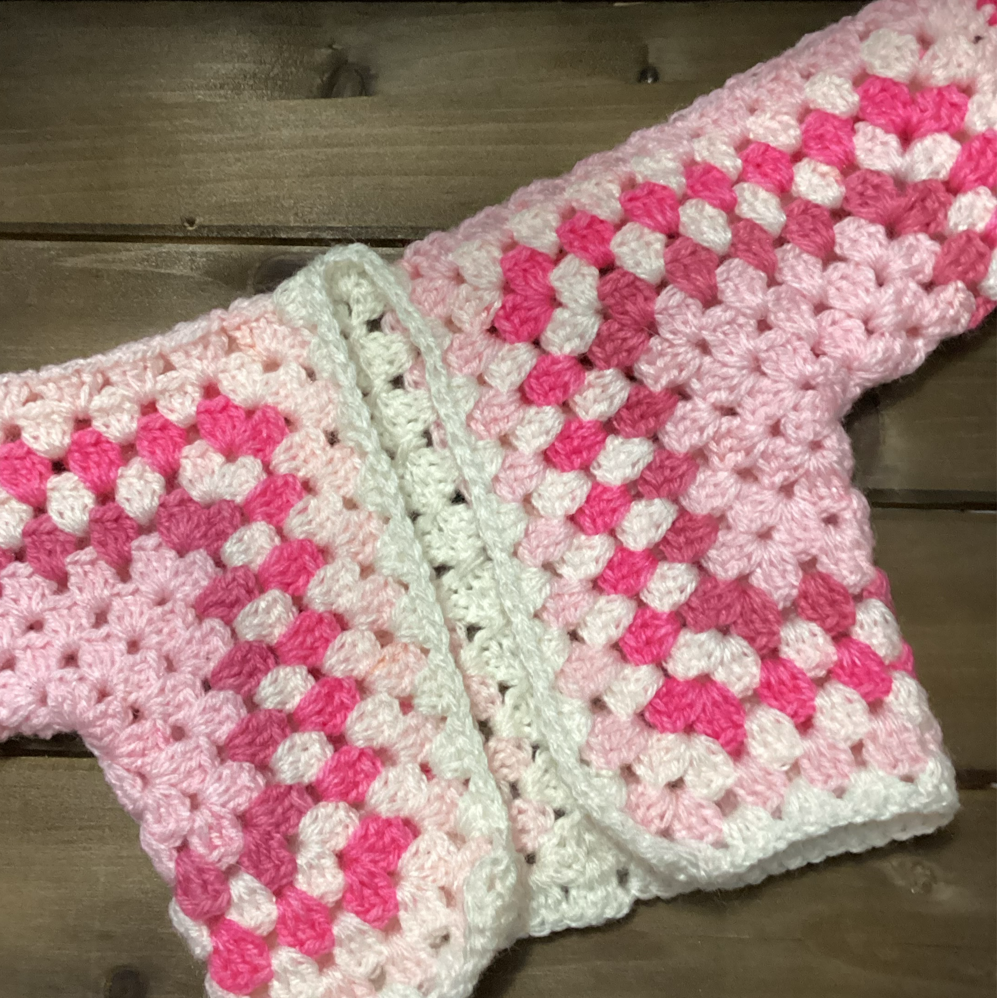 Doll sweater white bright pink light pink