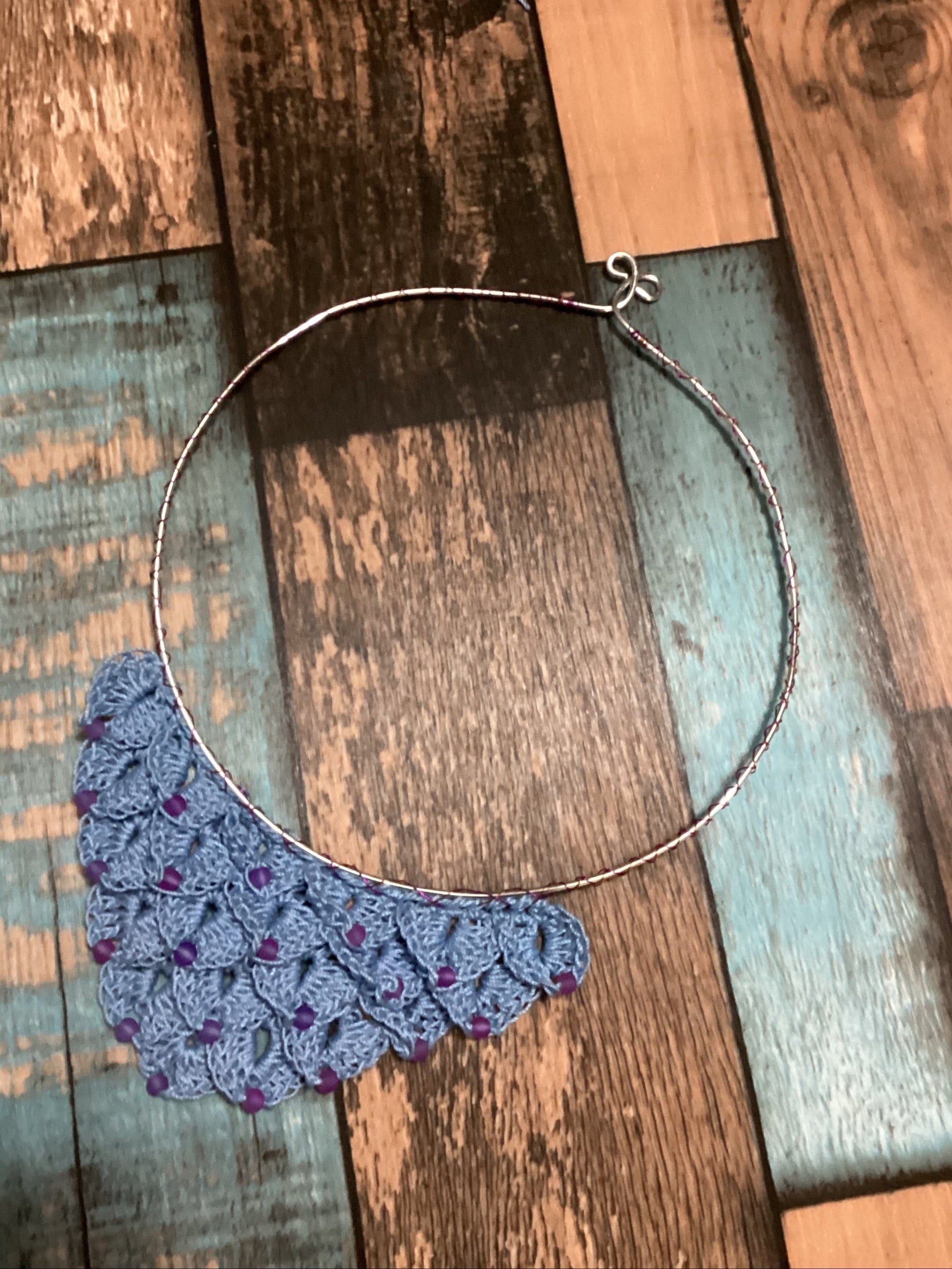 mermaid necklace blue