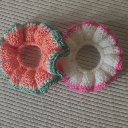 Handmade Crochet Fruit Scrunchies - Cute & Colorful Hair Ties