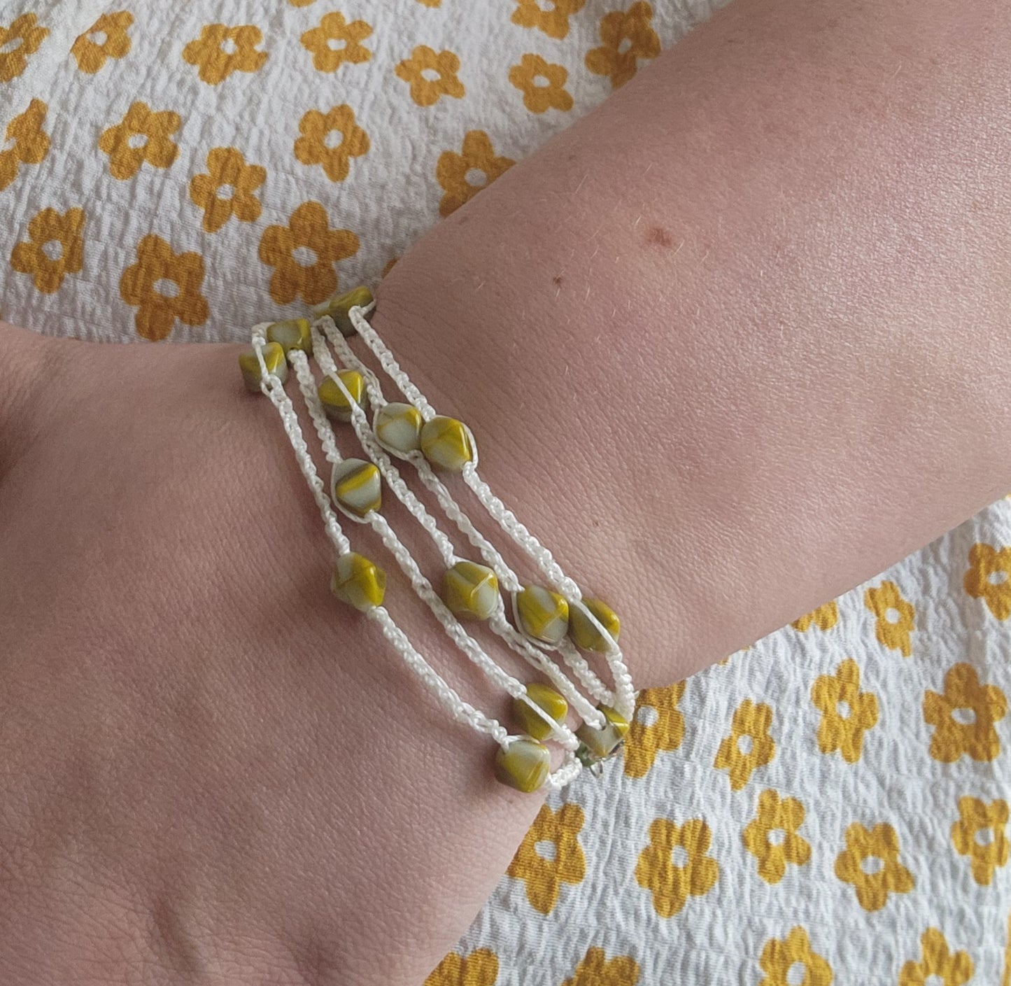 versatile wrap bracelet can be worn as both necklace and bracelet  frost glass beads